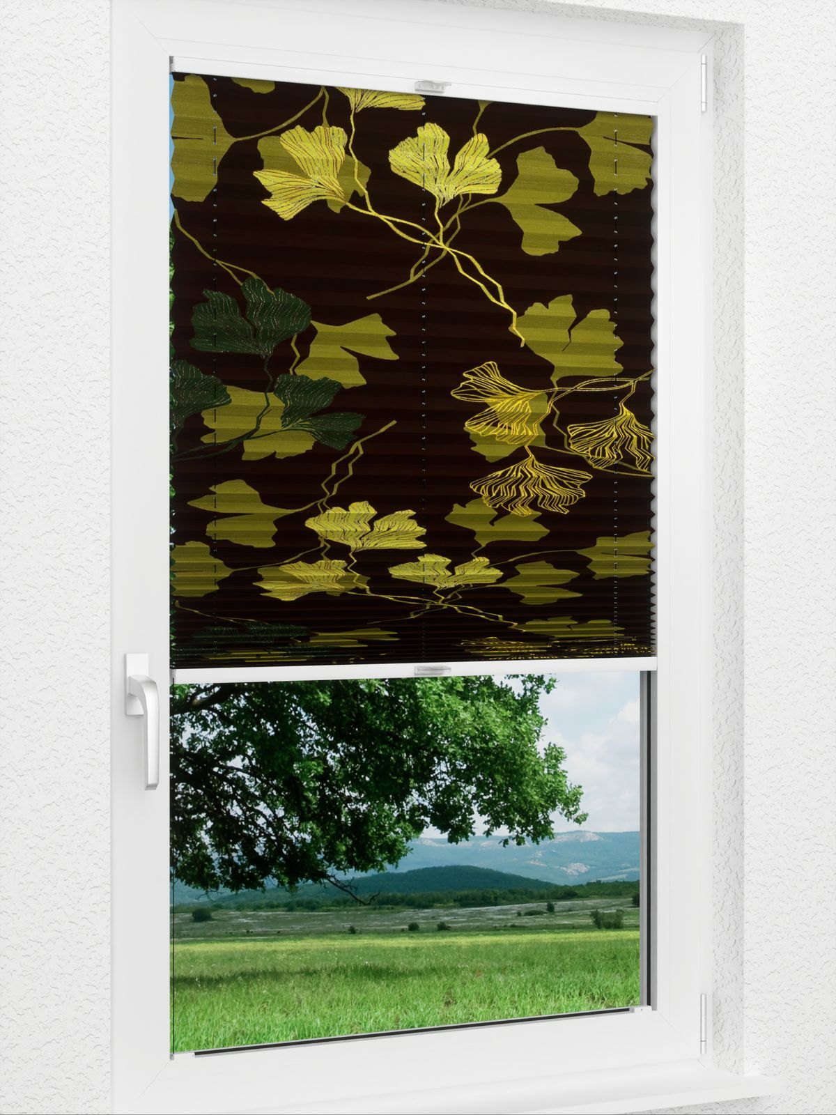 Detailansicht Plissee Ginkgo Tree 1219vs