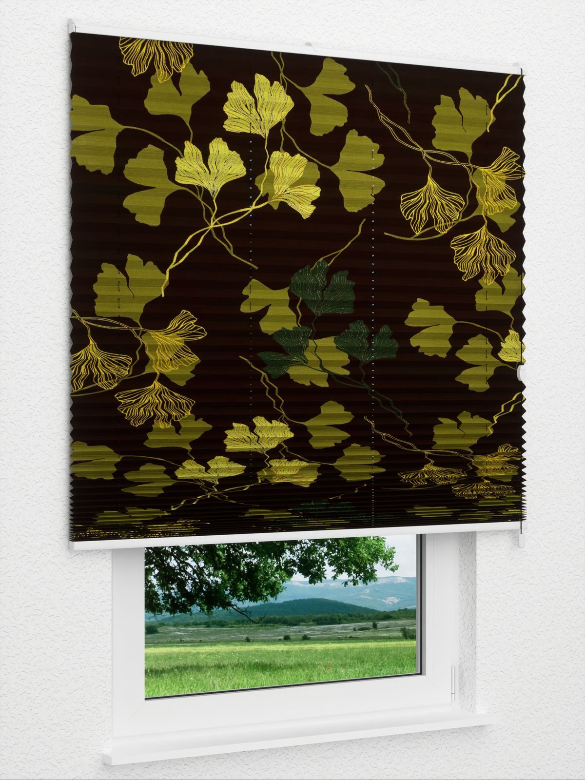 Detailansicht Plissee Ginkgo Tree 1219vs